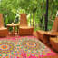 Carterville Colorful Sunburst Mandala Kitchen Mat