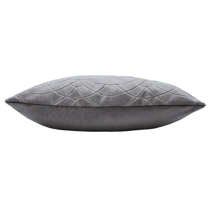 Geometric Square Cushion, Smoke/Steel
