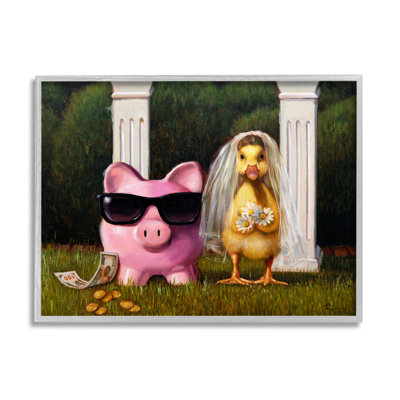 " Funny Pig & Duck Wedding "