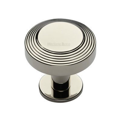 Heritage Brass Cabinet Knob Ridge Design with Rose