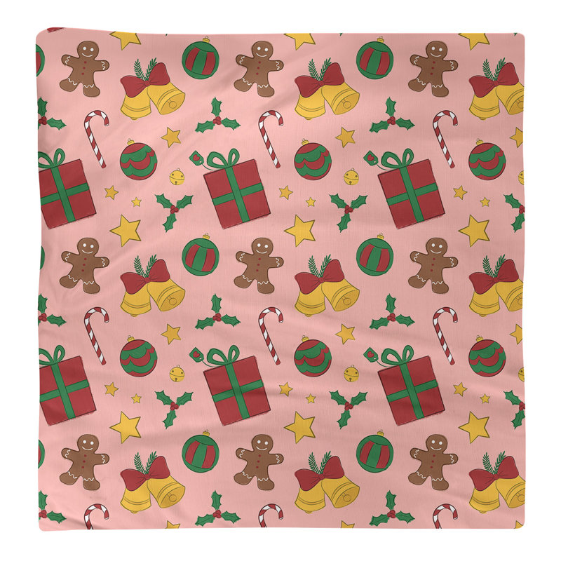 Serviette de noël fêter hol, 22 po x 22 po, Rouge / Vert, Coton