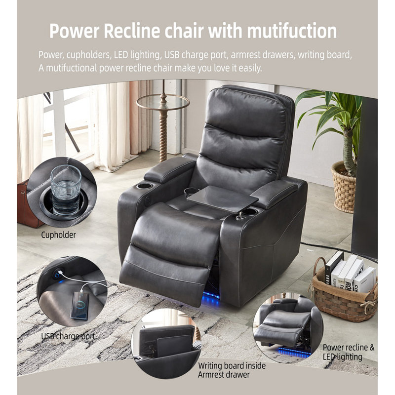 Fauteuil inclinable électrique, Gris