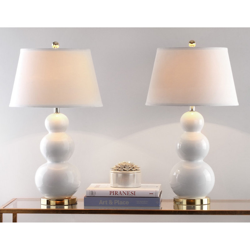 Ensemble de lampes de table Dearious, Blanc