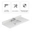 Dessus de meuble-lavabo en quartz 48 po avec lavabo et dosseret en céramique - Dessus de meuble-lavabo seulement