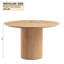 Table de salle à manger de style Mid-Century moderne - 45,86 po - petit espace de table rond en chêne avec plateau de table 45,86 po Enchantment & Room