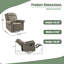 Fauteuil inclinable et berçant pivotant à 360 ° pour salon et cinéma maison-1412902530