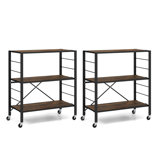 Beliziare 30'' W Metal Shelving Unit with Wheels