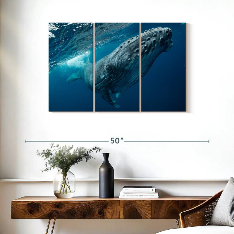 Brampt Whale Near Surface, 24" H x 38" W