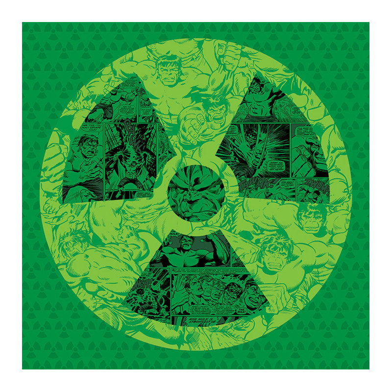 Hulk Atomic Graphic Art Print on Canvas, 85cm H x 85cm W x 3.8cm D