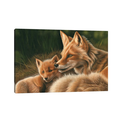 Fox And Cub by Richard Macwee - Wrapped Canvas Gallery-Wrapped Canvas Giclée