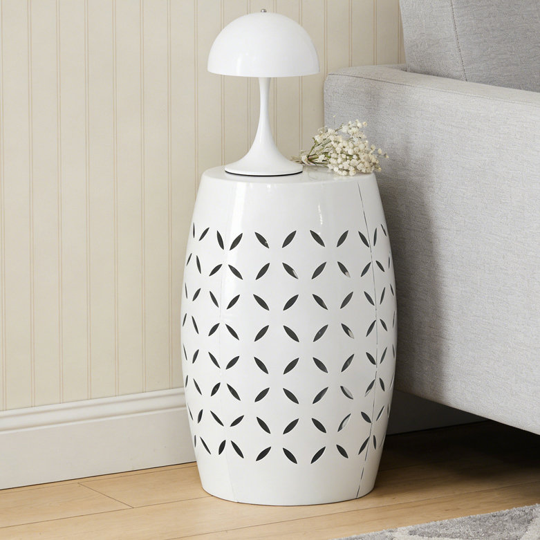 Table d'appoint 12 ", Blanc