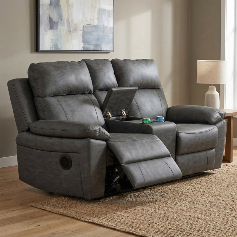 Chaqueta 2 Seater Electric Reclining Loveseat, Grey
