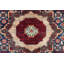 Tapis oriental en laine noué à la main Aryana - rouge / bleu marine / beige