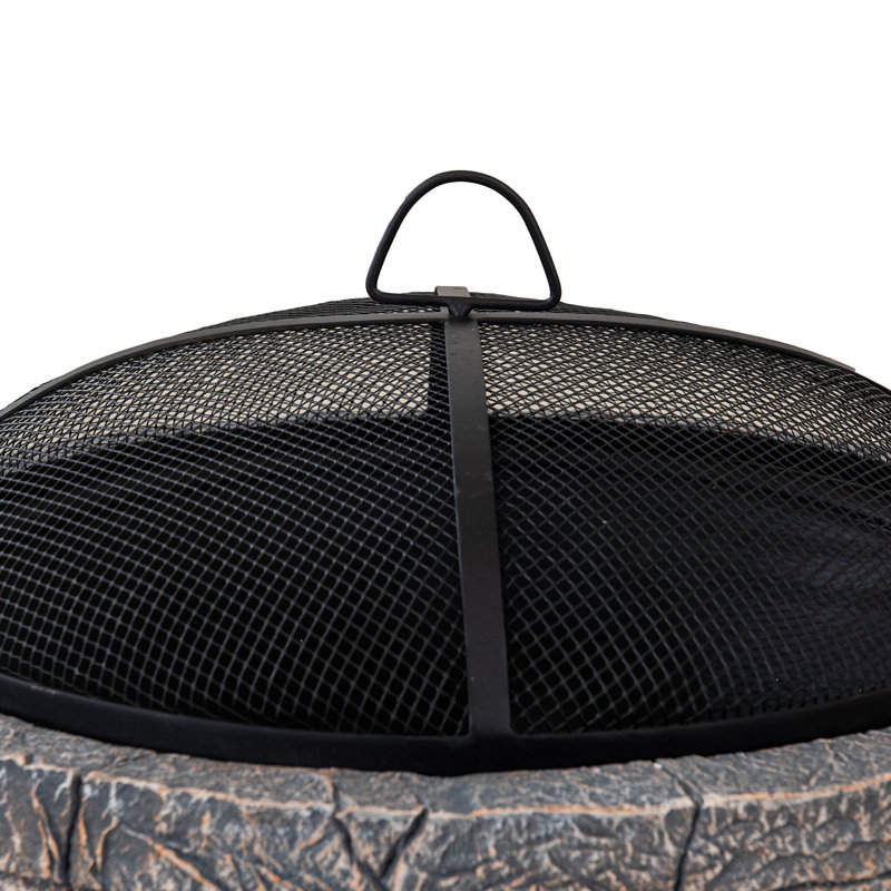 XL steel fire bowl KATLA - Ø67cm, grey