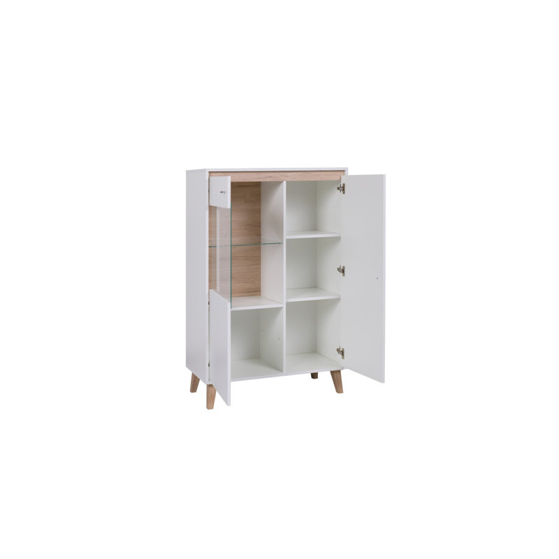 Telia Display Cabinet, White/Oak