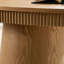 Table basse ovale de 47,24 pouces de style moderne moderne fabriquée à la main en forme de tambour pour le salon, table basse Ellipse avec piédestal robuste, couleur naturelle-1772509955