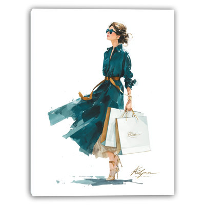 Elegant Stride Wrapped Canvas Wall Art