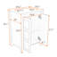 Meuble-lavabo simple en bois élégant avec lavabo en céramique, rangement réglable et portes à fermeture en douceur-2011149964