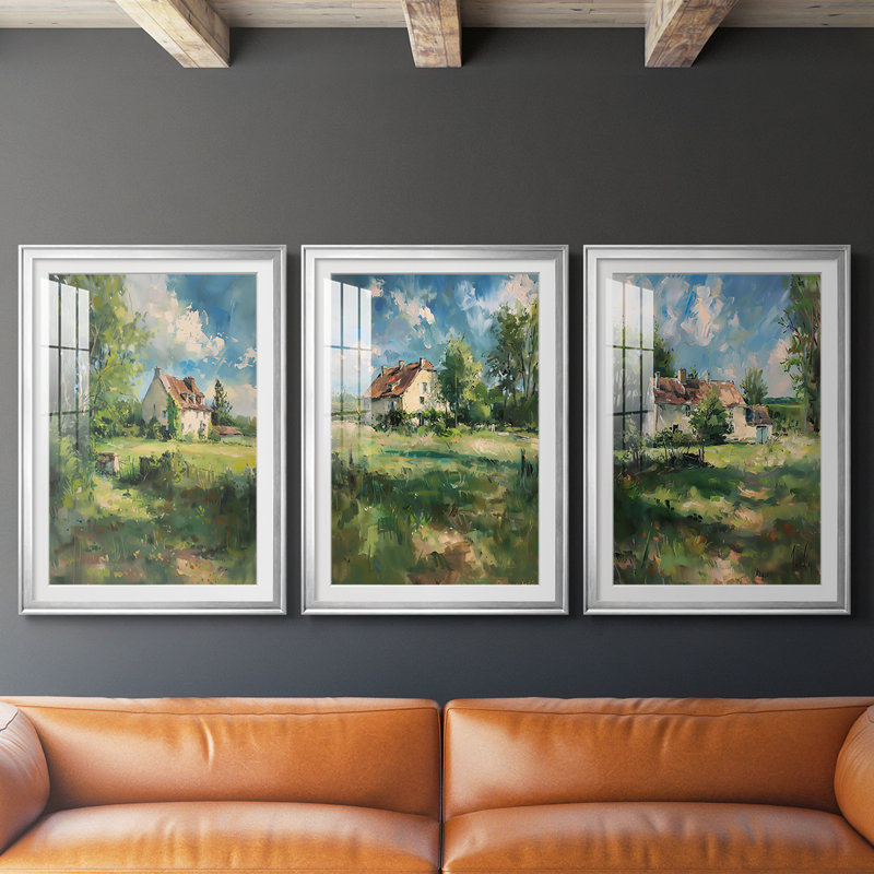 LANDSCAPES Series XCV III - Impression personnalisée de qualité supérieure avec passe-partout - 3 pièces, H 21 po x l 30 po