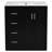 30'' Bathroom Vanity With Ceramic Sink Combo,Solid Wood Frame Bathroom Storage Cabinet-1391357273