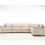 Canapé modulaire surdimensionné avec revêtement en velours côtelé beige - siège rembourré en éponge confortable pour un salon-1710717886-1710717874