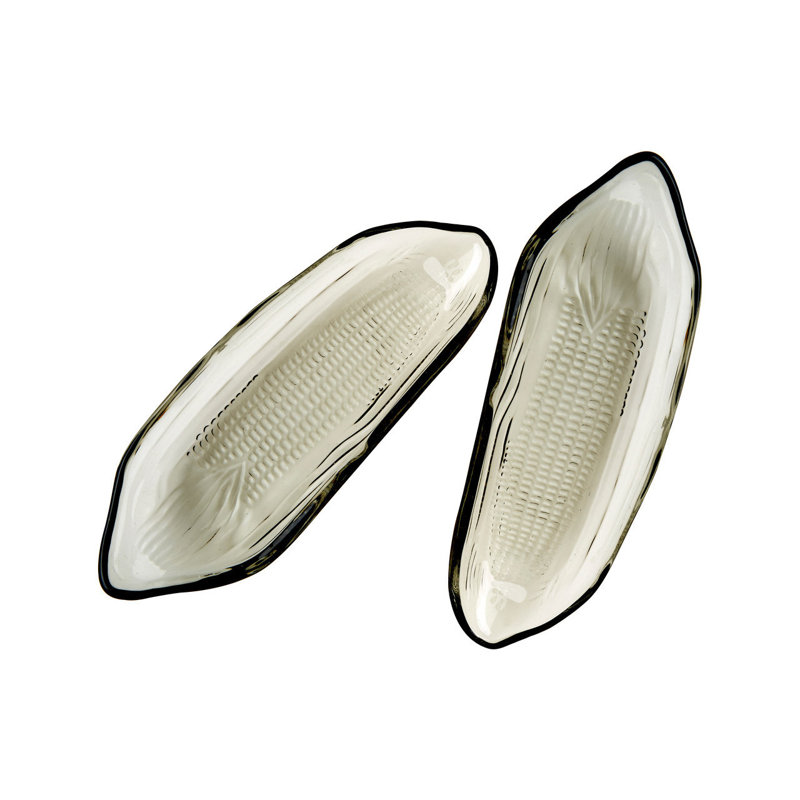 17 Stories Aimee-Louise Glass Platter, Grey