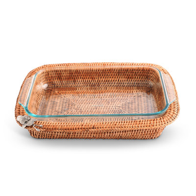 Rectangle Rattan Casserole Set
