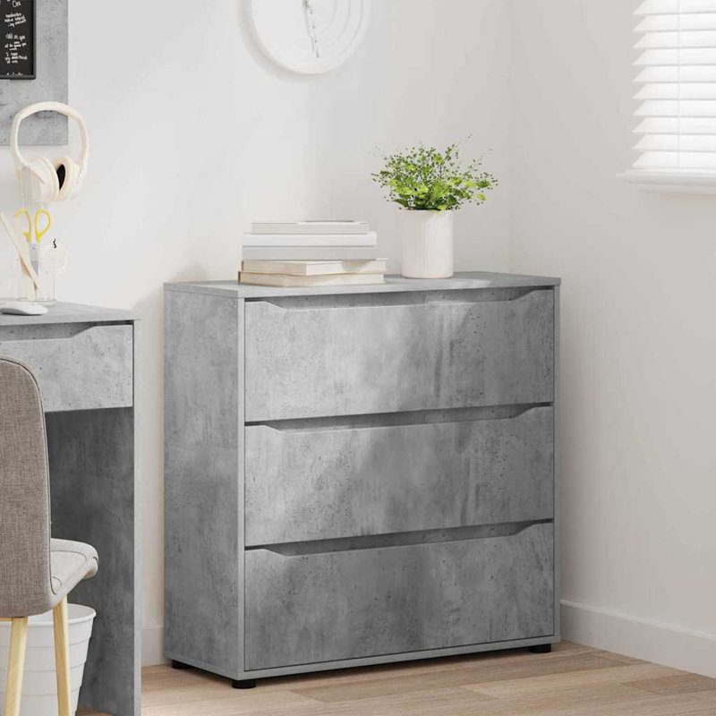 80cm W Chest of Drawers, Concrete Grey