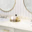 Plateau de décoration en métal doré