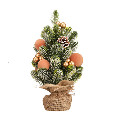 Petit ornement de sapin de Noël Mini sapin de Noël Décoration de scène de scène pour le salon Bureau Ornements de chambre à coucher