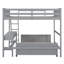Lit double superposé au dessus d'un lit double avec bureau intégré-2123632588