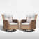 Swivel and sliding wicker patio chairs