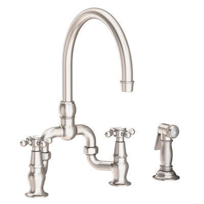 Chesterfield Kitchen Bridge Faucet with Side Spray