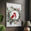 «Christmas Holiday Art» par XXXVI, reproduction encadrée en bois massif XMA171712-652945144