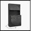Armoire de rangement pour garde-manger 71 po noire avec tiroirs, portes, support pour micro-ondes et prises de courant pour le salon-226078108