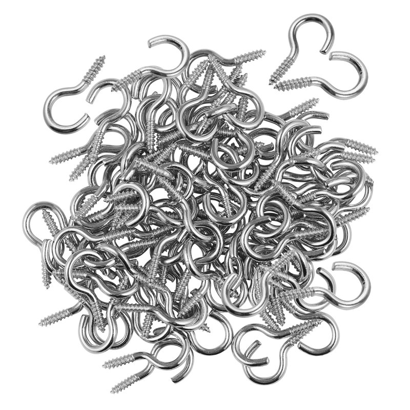 100Pcs Screw Hooks Heavy Duty Ceiling Hooks Multipurpose Screw Hook For Hanging