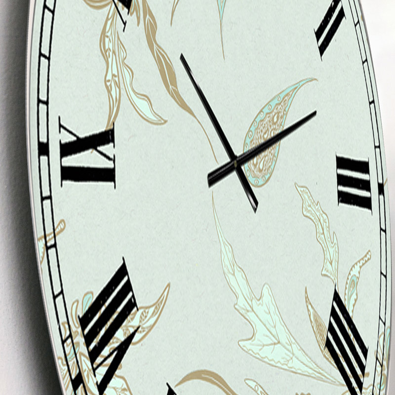 Horloge murale surdimensionnée Sage Flowers, Petit