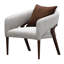 Houston Accent Chair - Pebble/Walnut