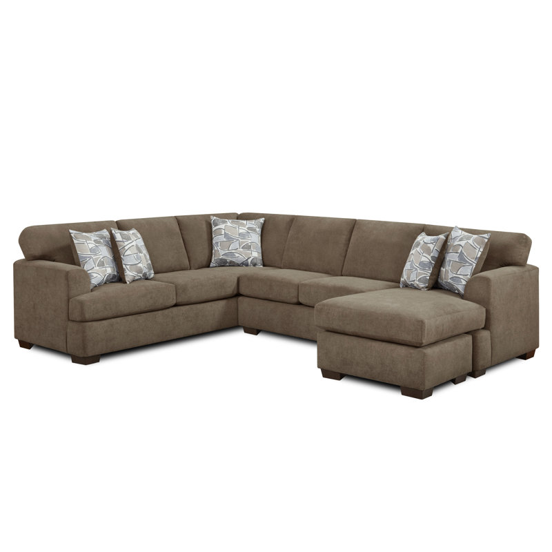 Canapé modulaire Daveena, Mélange de polyester brun