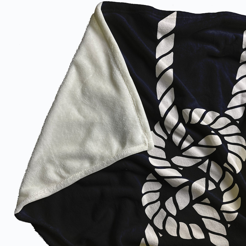 Kelbark Plain Weave / Muslin Throw Blanket, Navy