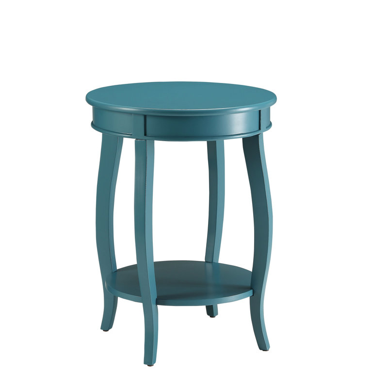 Aberta Teal Finish Accent Table