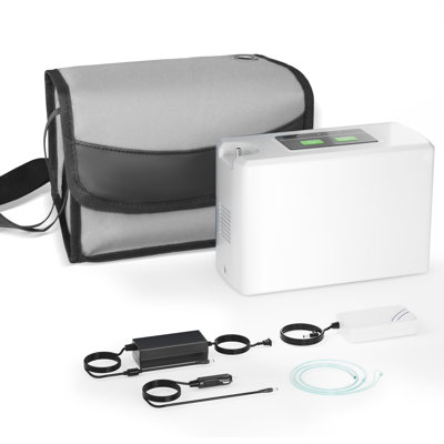 Petite machine à oxygène portable de 3 L avec accessoires - Générateur d'oxygène à usage de voyage, 33%