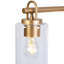 Luminaire suspendu pour îlot de cuisine à 5 lumières l 41,3 po en verre transparent