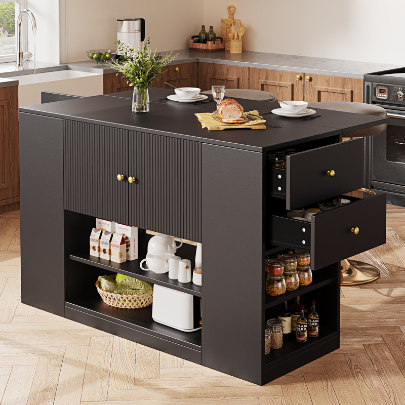 140 cm W Kitchen Island with Top