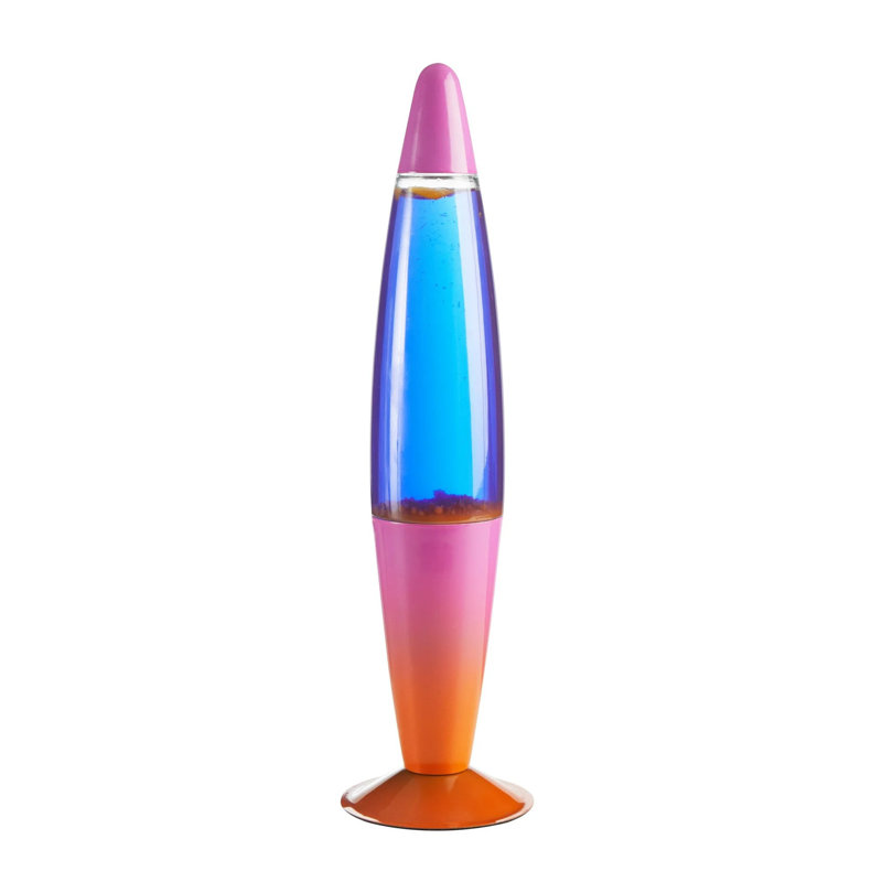 16" Wax Motion Volcano Lamp, Orange, Pink/Orange