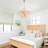 6-Light Modern Bubble Glass Chandelier, Hand Blown 24" D-749814075
