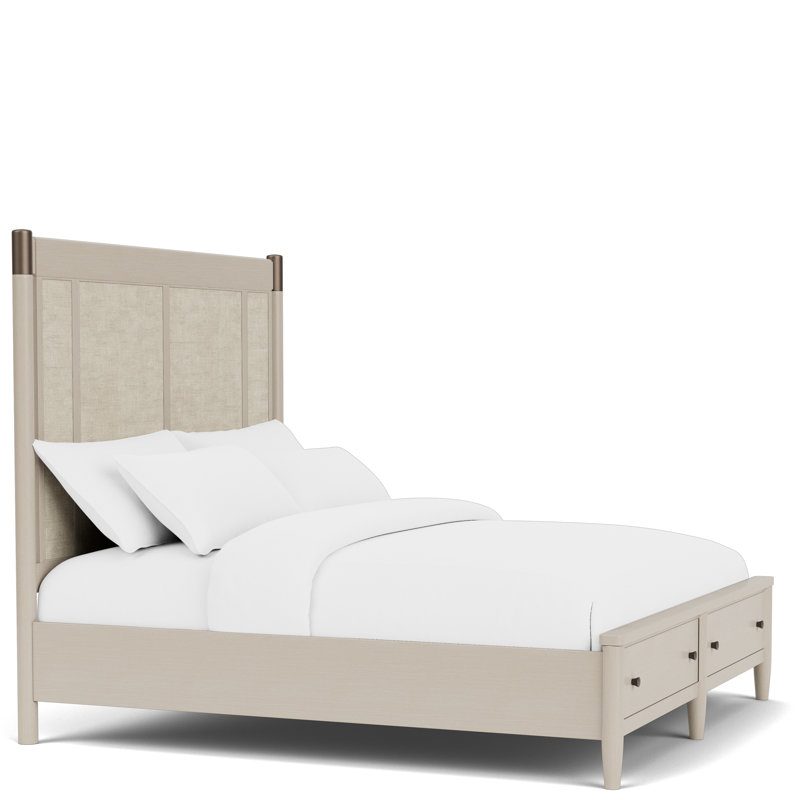 Ensemble de base de lit avec commode et table de chevet Shannen, Grand