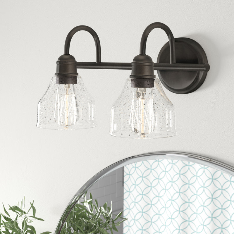 Éclairage pour salle de bain 2 lumières Antioch, Bronze vieilli