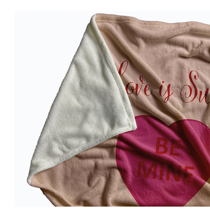 Jeté Love Is Sweet Valentine's Day, Brique délavée au soleil, L 30 po x L 39,75 po
