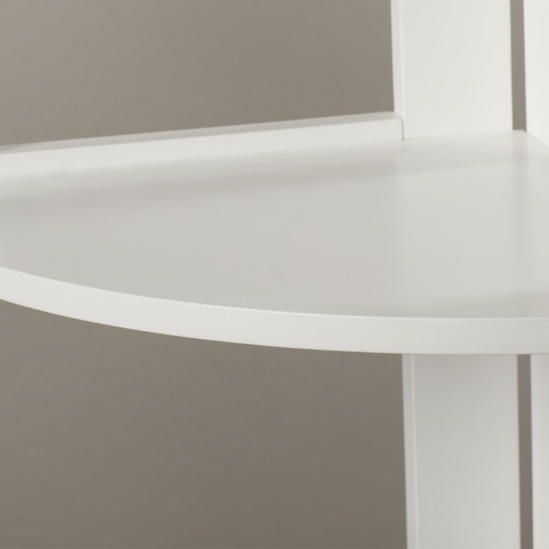 Pierview 161.29cm H x 74.93cm W Corner Bookcase, White
